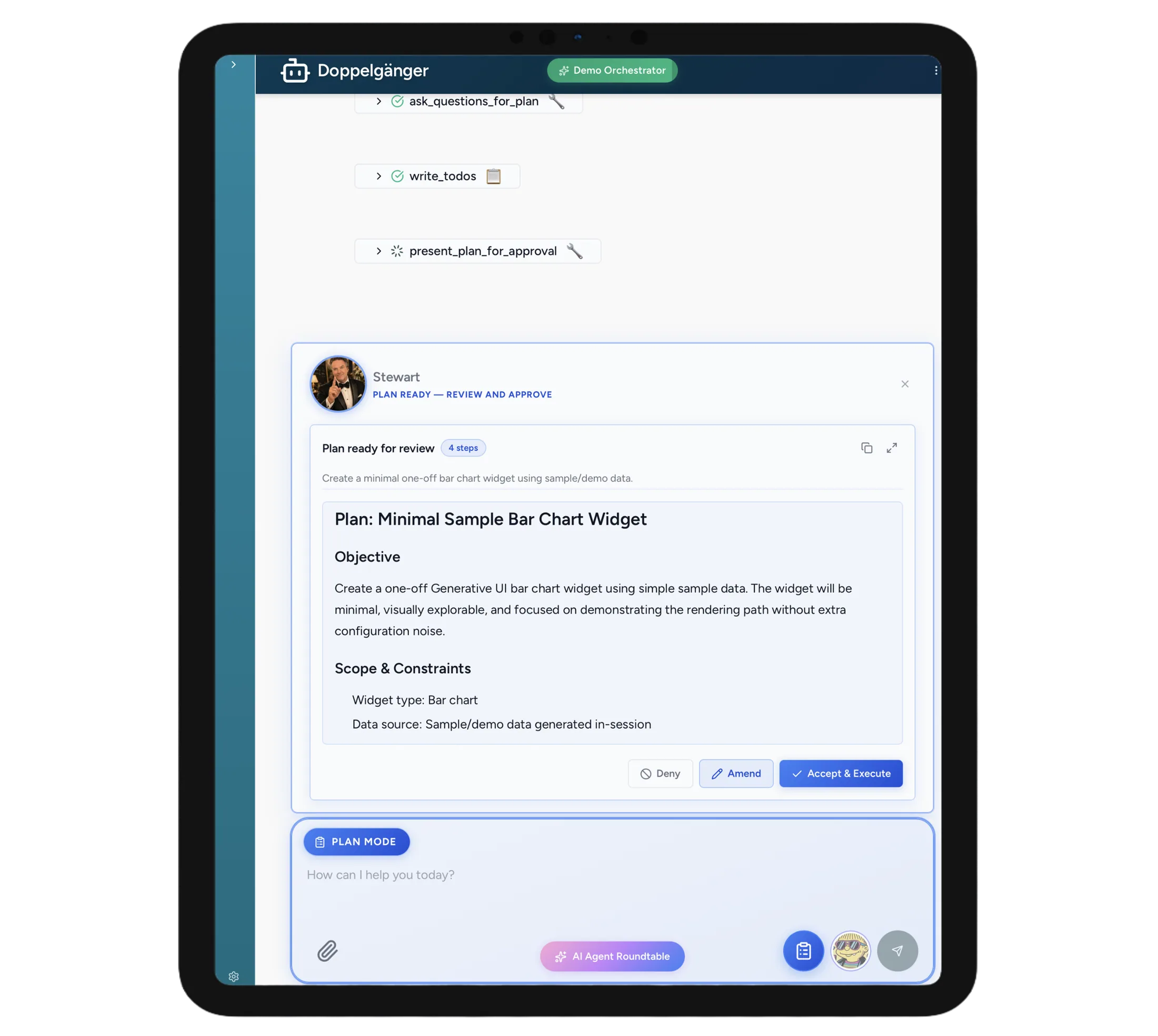 ClearData AI Suite orchestrator delegating tasks to specialist sub-agents