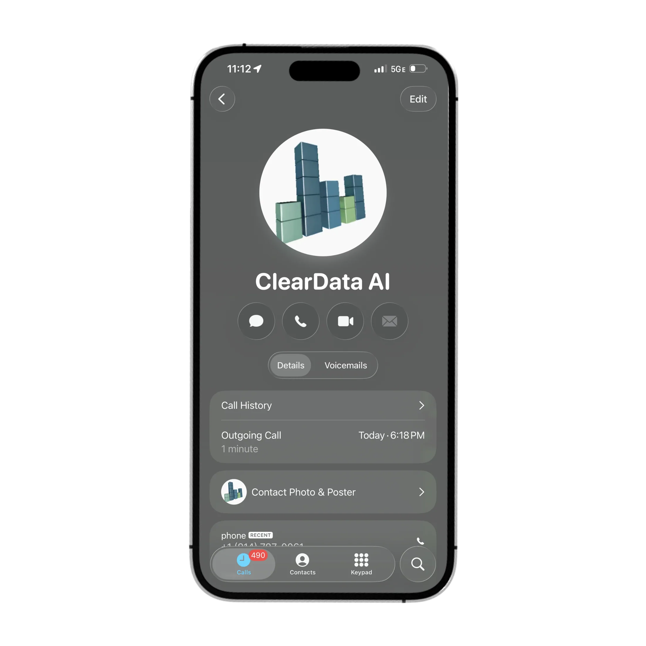 ClearData AI voice agent and call center interface
