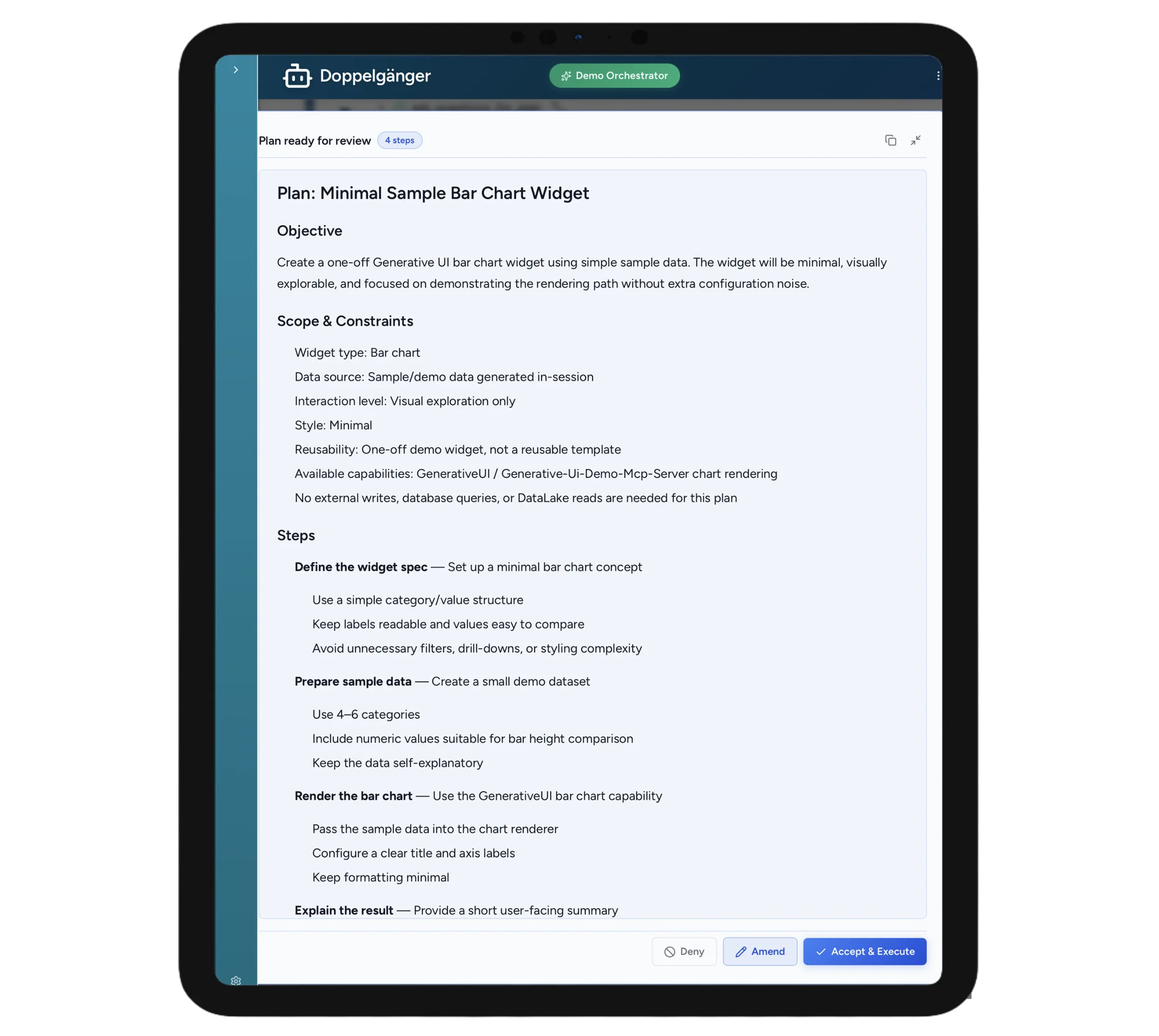Plan Mode — collaborative read-only planning before execution in the ClearData AI platform