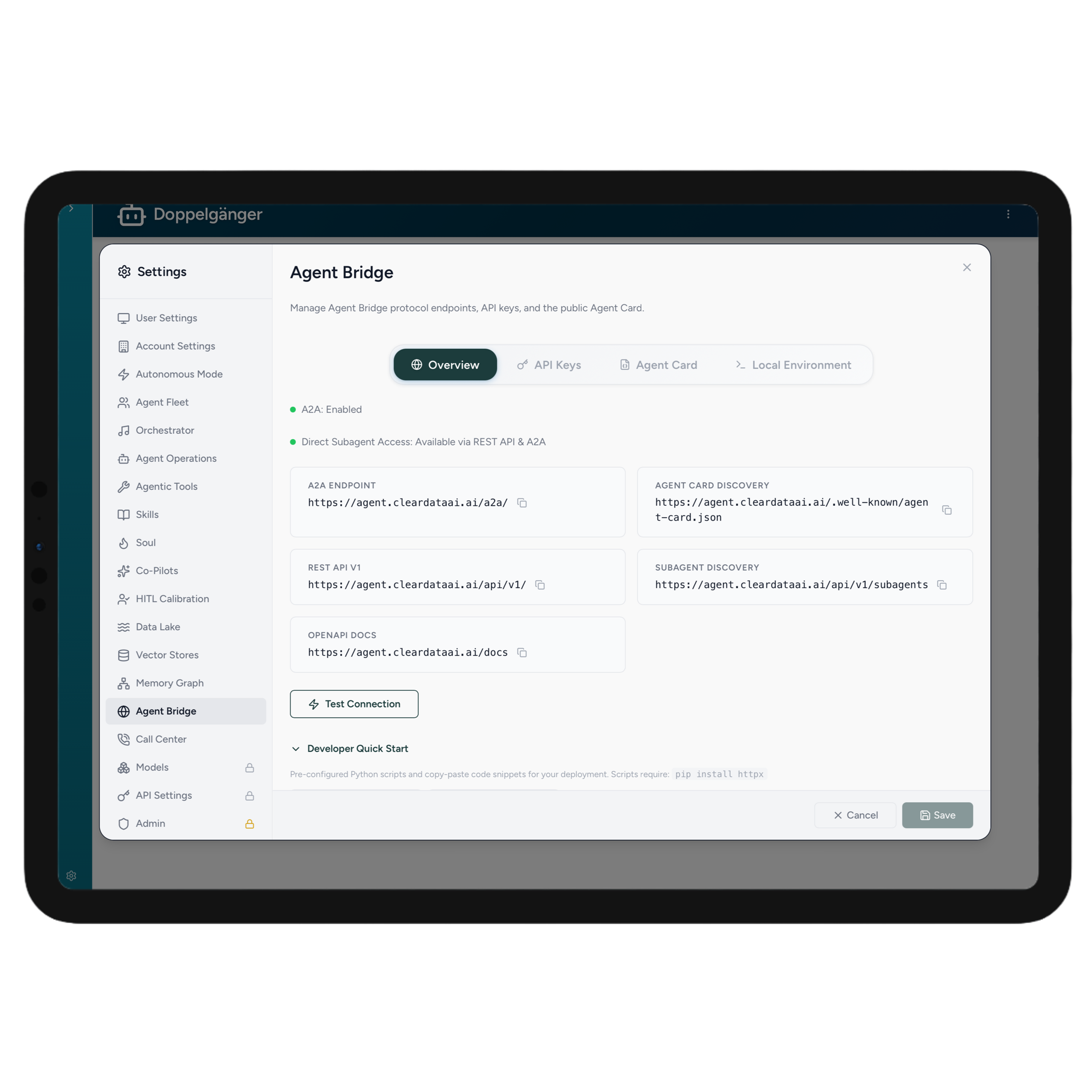 Model-agnostic LLM selection in the ClearData AI Suite