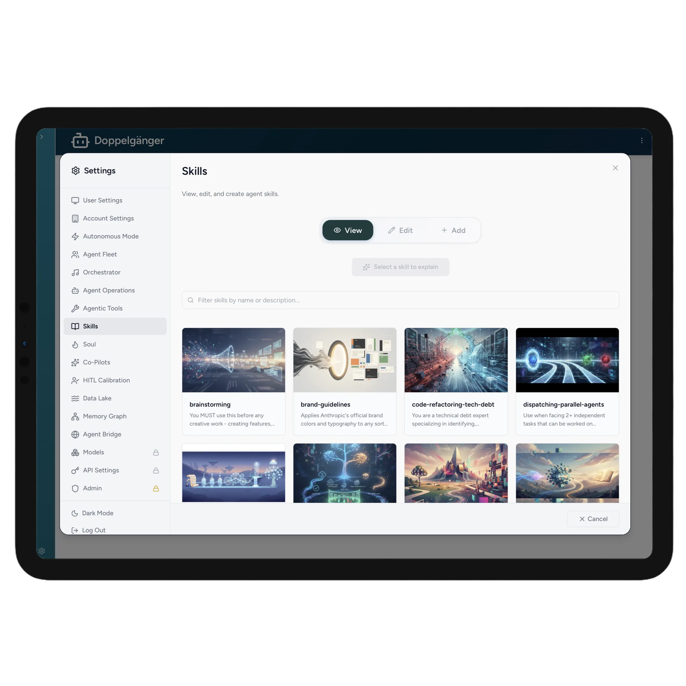 Reusable skills library in the ClearData AI Suite